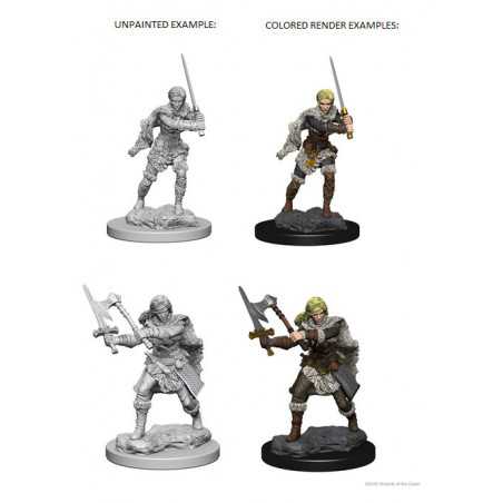 MINIATURAS D&D: HUMAN FEMALE BARBARIAN