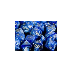 SET DE 7 DADOS VORTEX AZUL C /DORADO