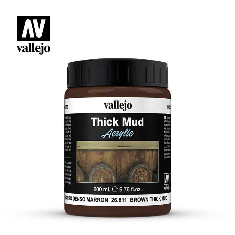 DE Texturas de barro 200ml, Barro marrón denso